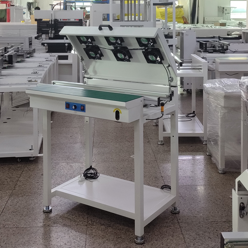 smt设备YABO鸭脖接驳台带冷风罩