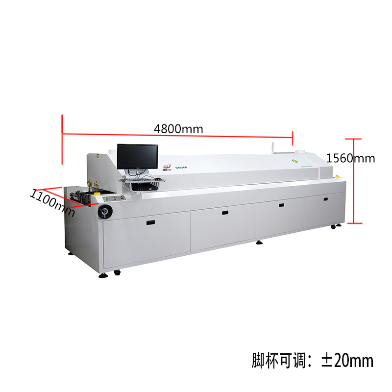 smt设备YABO鸭脖八温区回流焊
